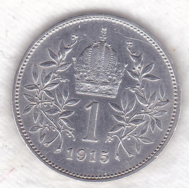 Австрия 1 крона 1915 Отличная