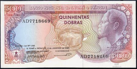 Сан-Томе и Принсипи P-61 500 Dobras 1989 UNC