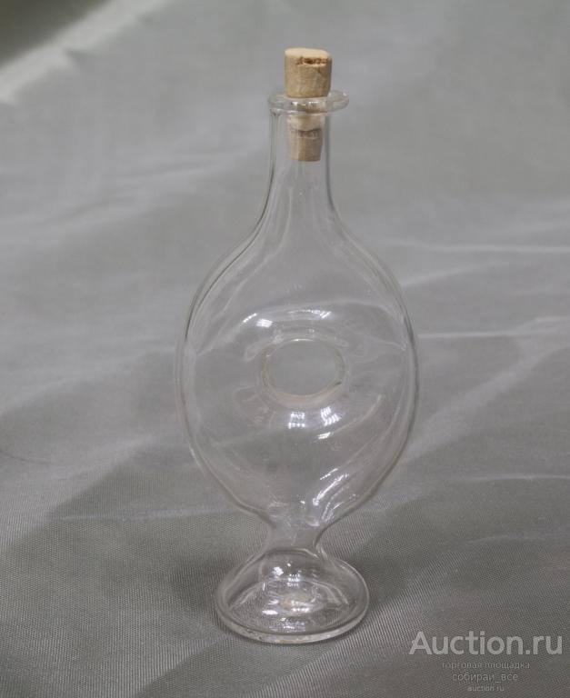 Флакон для духов, с пробкой, стекло, высота 6 см  (26)