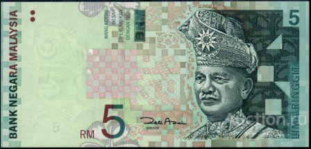Малайзия P-41b 5 Ringgit 2001 UNC