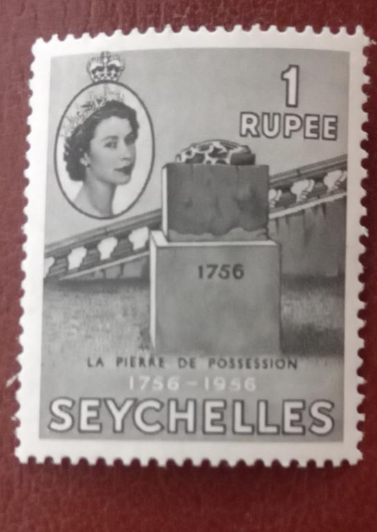 Сейшелы 1956 год Архитектура Памятник Камень владения MNH