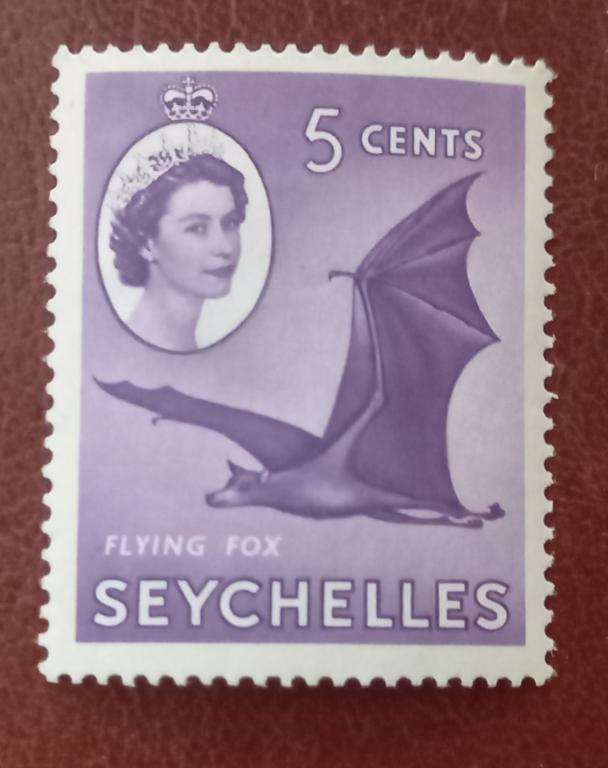 Сейшелы 1957 год Фауна Сейшельская летучая лисица MNH