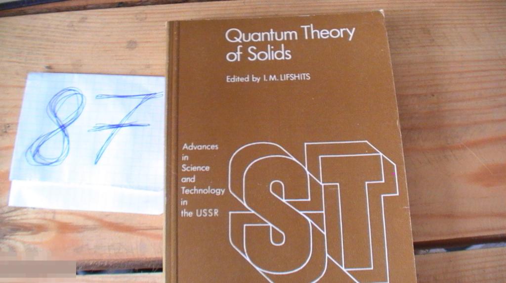 Книга Квантовая теория твердого тела Лифшиц 1982 на английском языке