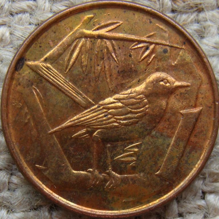 Каймановы острова 1 цент 1996 год