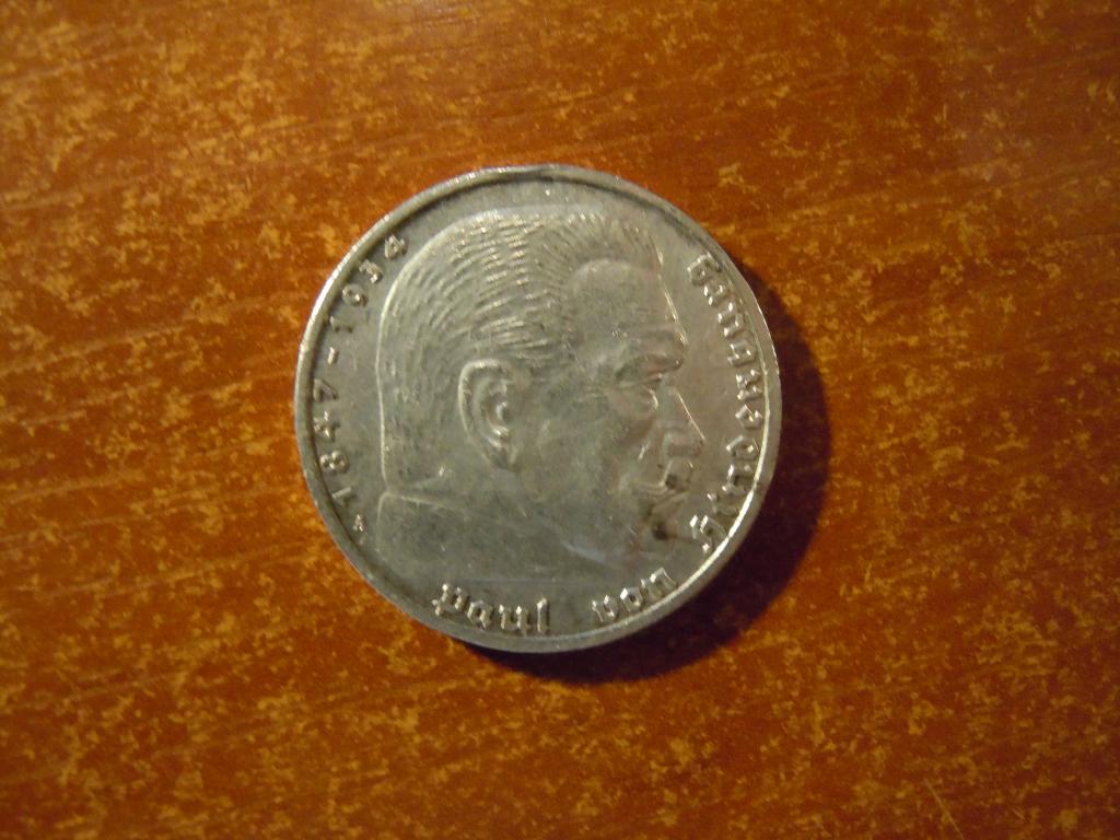 5 марок 1939г(A) Германия, 13,81гр, серебро
