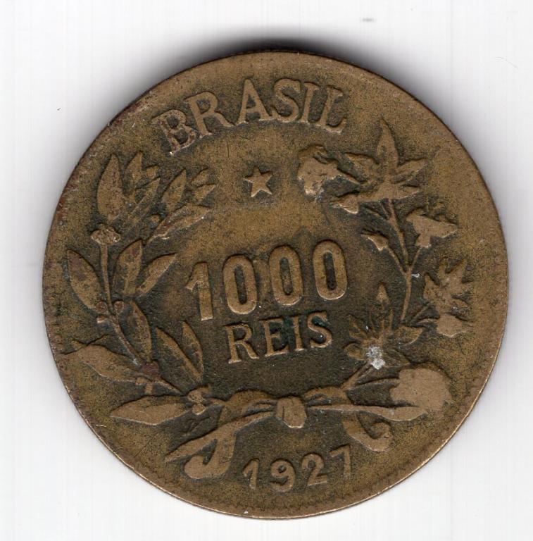 1000 рейс - Бразилия - 1927 - KM#525