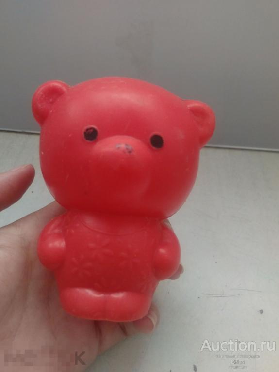 Игрушка Медведь Мишка Медвежонок Клеймо Пластмасс СССР