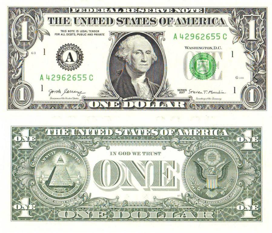 США 1 доллар 2017 P544a A Бостон пресс unc