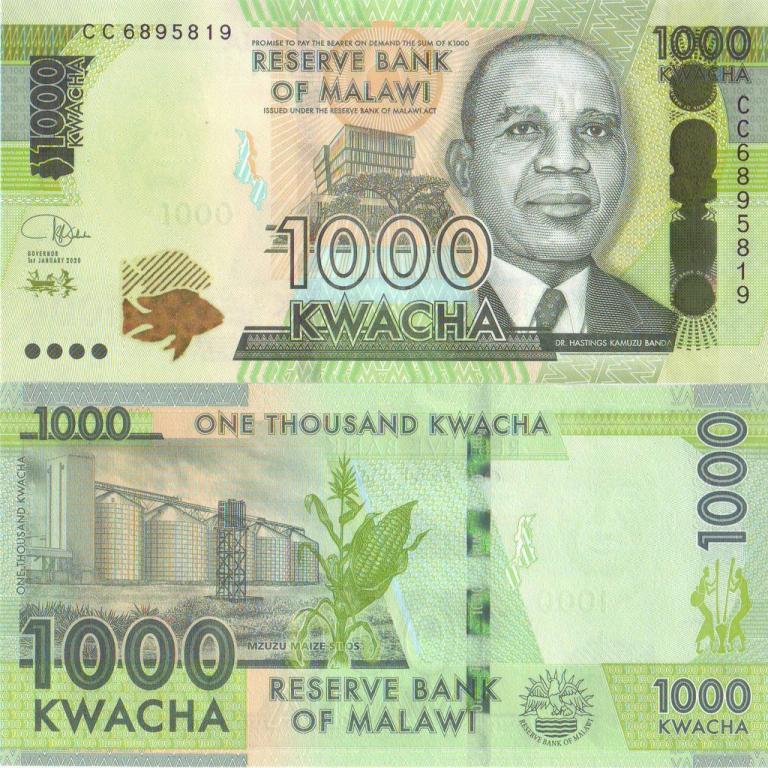 Малави 1000 квача 2020 P67d пресс unc