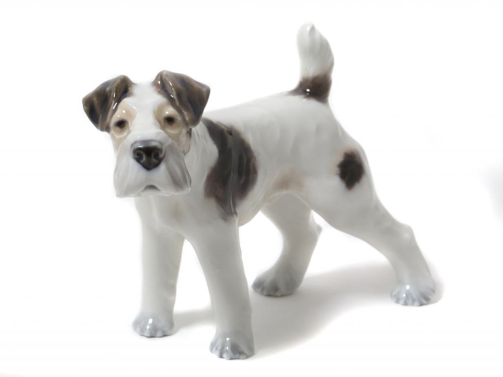 Фарфоровая статуэтка "Фокстерьер". Dahl Jensen.