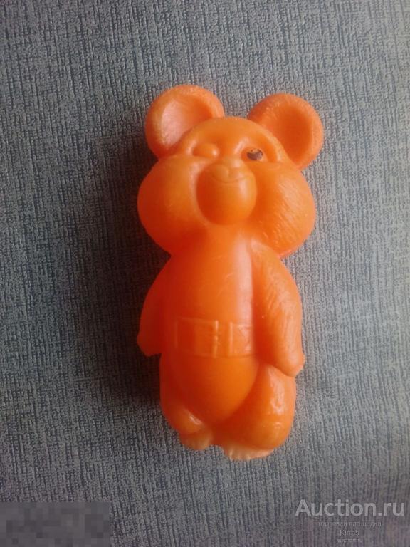 Мишка олимпийский Игрушка Медведь Клеймо СССР Пластмасс