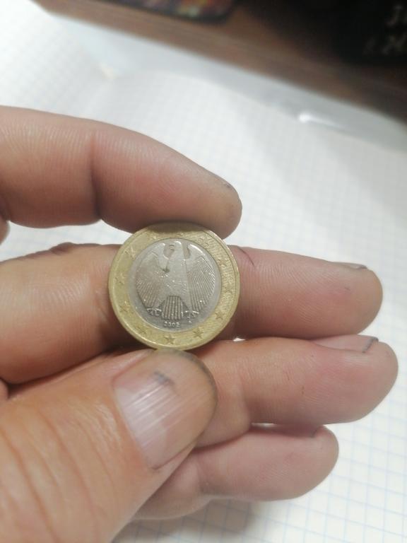 Монета 1 евро 2002 год