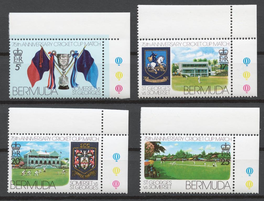 Бермудские о-ва 1976 Mi# 232-35** СПОРТ, КРИКЕТ