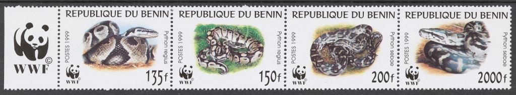 Бенин 1999 Mi# 1159-62** ЗМЕИ