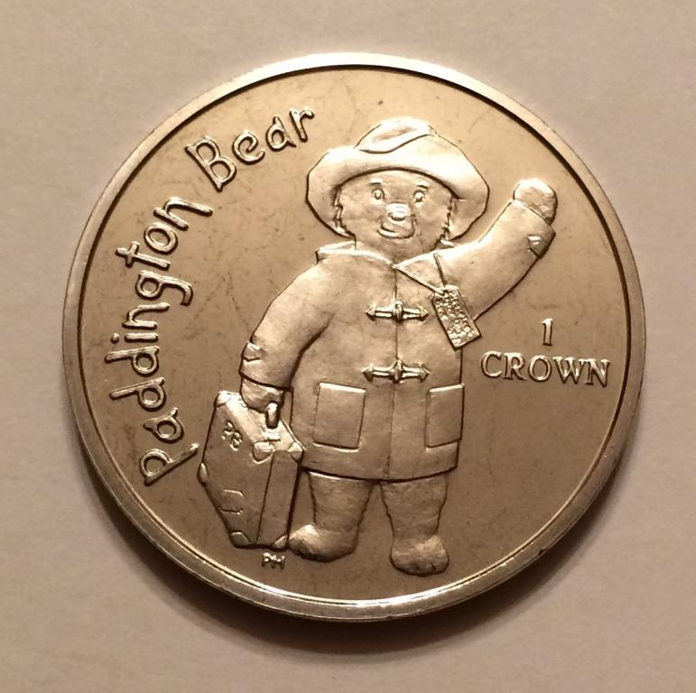 ОСТРОВ МЭН 1 КРОНА 2015 СКАЗКА МЕДВЕЖЕНОК ПАДДИНГТОН XF+/UNC