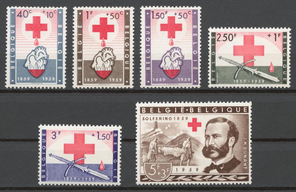 Бельгия 1959 Mi# 1149-54** КРАСНЫЙ КРЕСТ