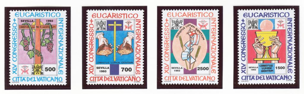 Ватикан 1993 Mi# 1093-96** ЕВХАРИСТИЧЕСКИЙ КОНГРЕСС, СЕВИЛЬЯ