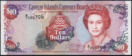 Острова Кайман P-18a 10 Dollars 1996 UNC