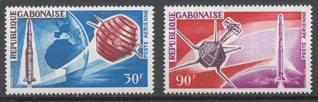 Габон 1966 Mi# 244-45** СПУТНИКИ