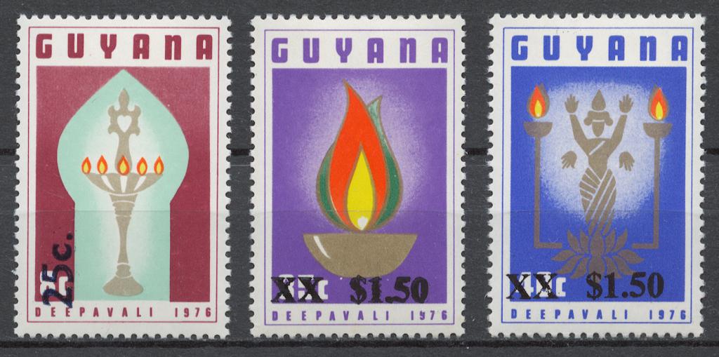 Гайана 1983 Mi# 1048 A-C* ФЕСТИВАЛЬ ДИВАЛИ