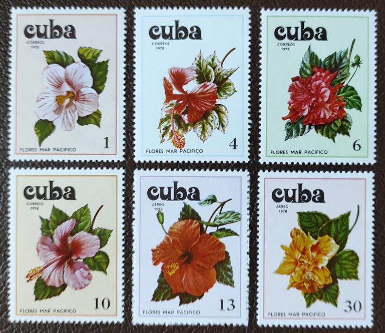Красивые цветы на 6 марках** Кубы 1978 г. MNH**.