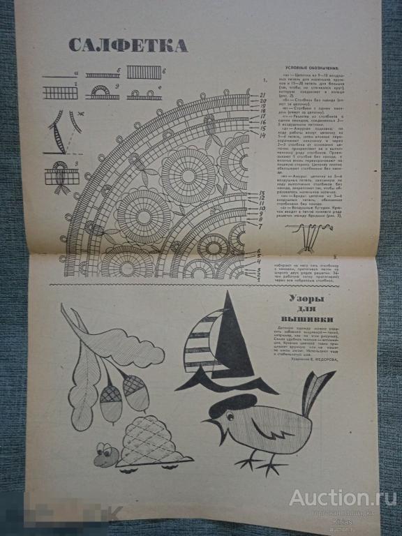 Бесплатное приложение к журналу Работница №6 1983 г Летнее платьеСалфетка