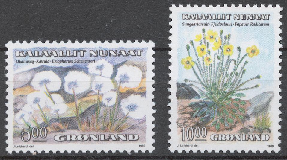 Гренландия 1989 Mi# 197-98** ФЛОРА, ЦВЕТЫ