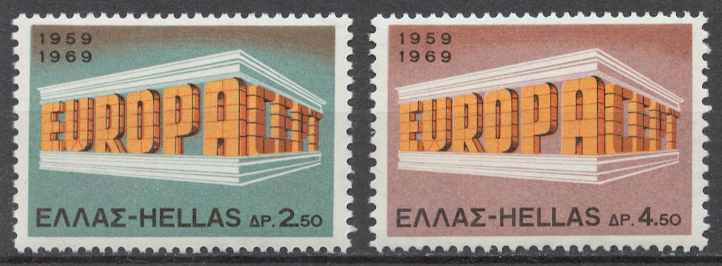 Греция 1969 Mi# 1004-05** ЕВРОПА СЕПТ