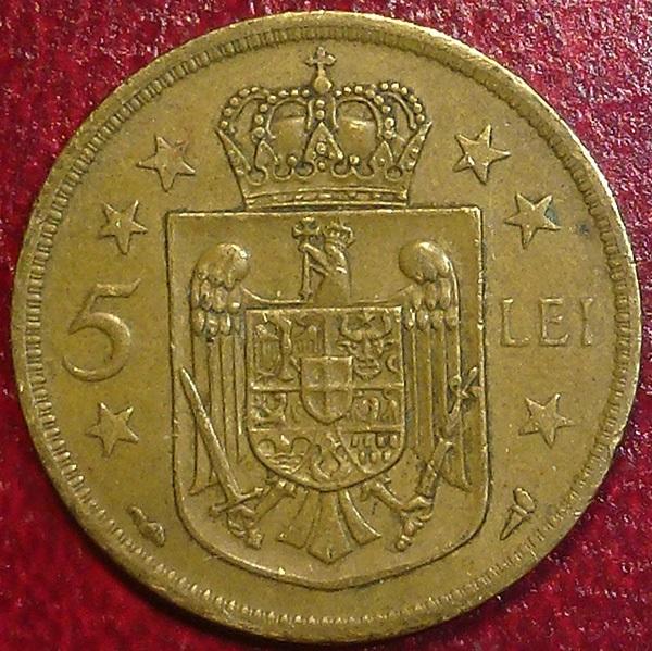 Румыния 5 лей 1930 года. (a). БЕЗ БУКВ.