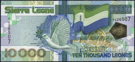 Сьерра-Леоне P-29a 10 000 Leones 2004 UNC
