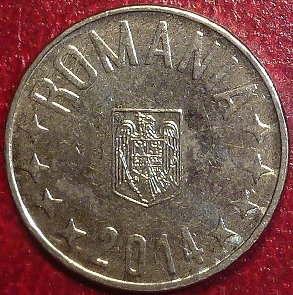 Румыния 10 бани 2014 года.