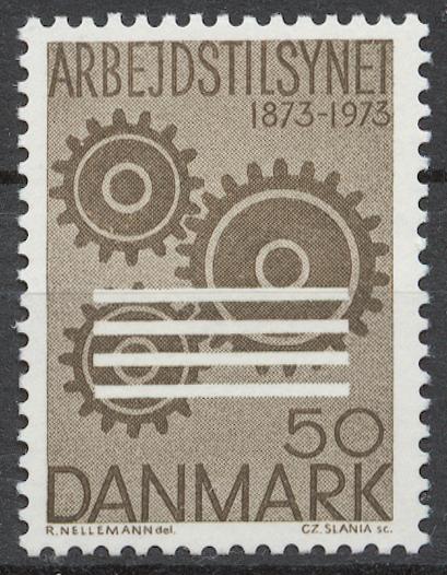 Дания 1973 Mi# 541** БЕЗОПАСТНОСТЬ НА РАБОЧЕМ МЕСТЕ
