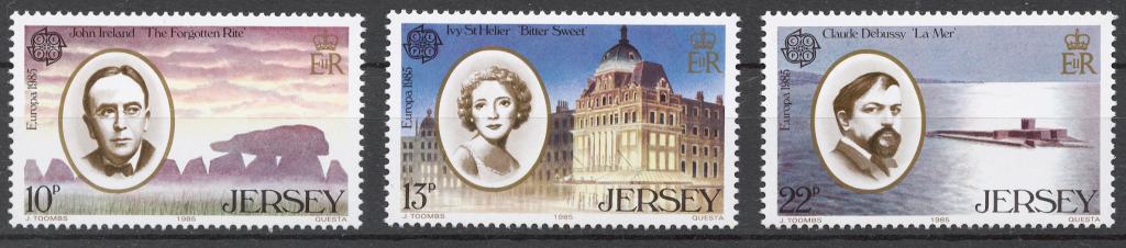 Джерси 1985 Mi# 347-49** ЕВРОПА СЕПТ 85, ГОД МУЗЫКИ
