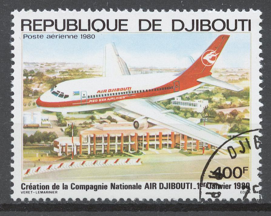 Джибути 1980 Mi# 270 (CTO) АВИАЦИЯ, AIR DJIBOUTI