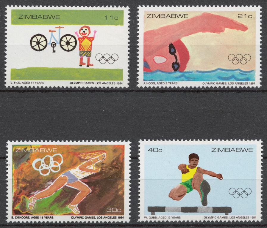 Зимбабве 1984 Mi# 289-92**/* СПОРТ, ОИ ЛОС АНДЖЕЛЕС