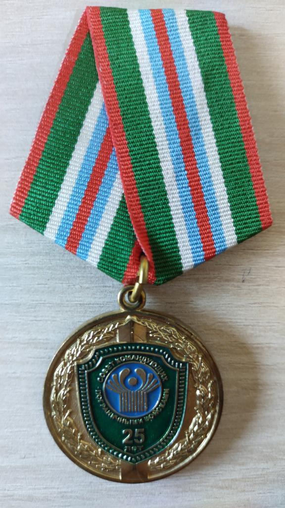 Медаль 25 лет Совету командующих пограничными войсками. Граница
