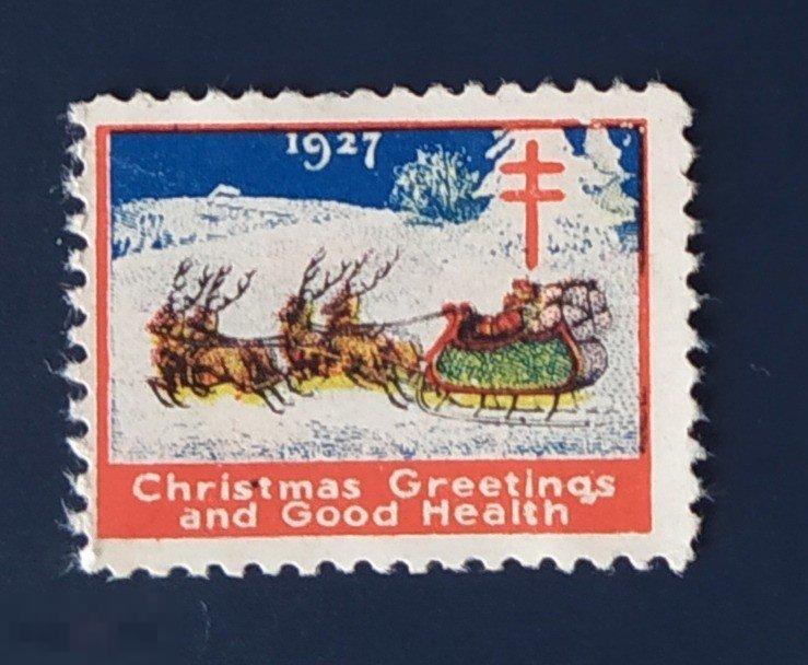 США 1927 непочтовая рождественская противотуберкулезная благотворительная марка