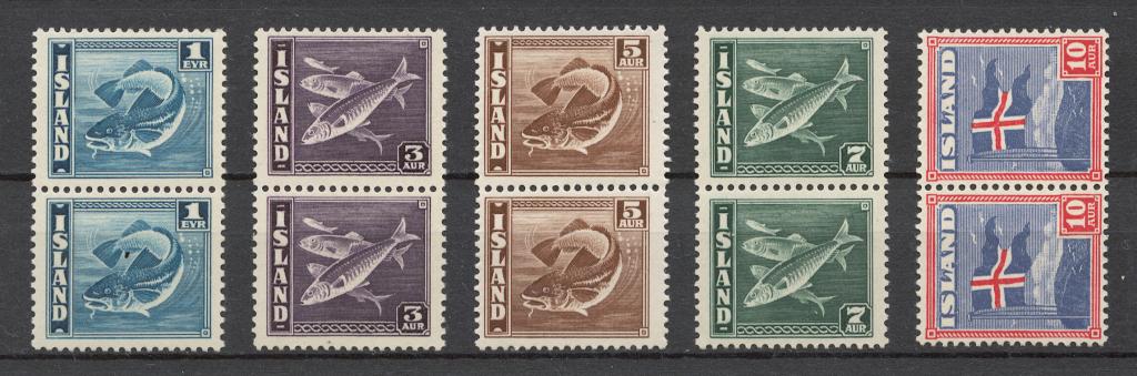 Исландия 1939-41 ** СТАНДАРТ, РЫБЫ, ФЛАГ