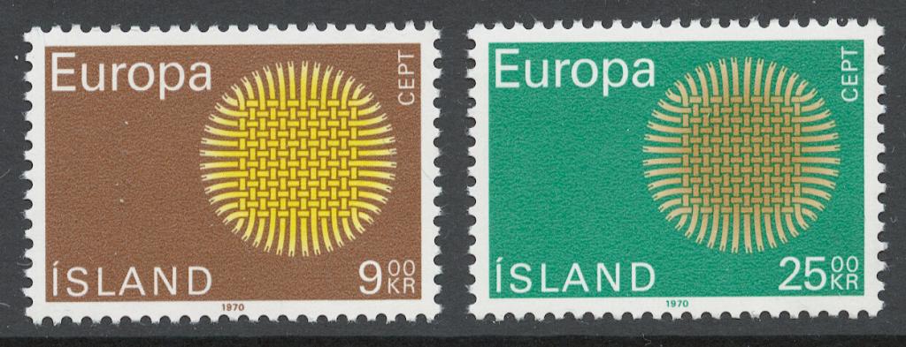 Исландия 1970 Mi# 442-43** ЕВРОПА СЕПТ