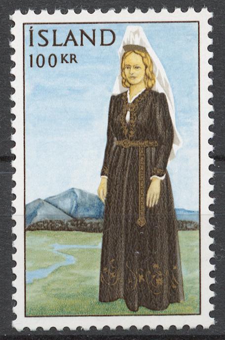 Исландия 1965 Mi# 398** СТАНДАРТ, НАЦИОНАЛЬНЫЕ КОСТЮМЫ