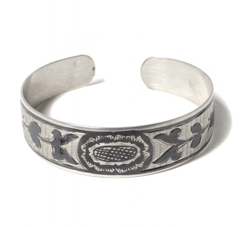 Серебряный браслет​, чернь. СССР, 1979 год.