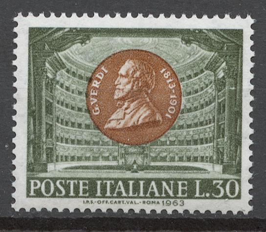 Италия 1963 Mi# 1153** 150 ЛЕТИЕ РОЖДЕНИЯ ДЖУЗЕППЕ ВЕРДИ, КОМПОЗИТОРА