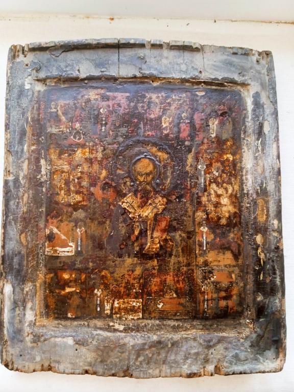 СВЯТОЙ НИКОЛАЙ ЧУДОТВОРЕЦ С КЛЕЙМАМИ ЖИТИЯ , 17 ВЕК !!! РЕДКАЯ ИКОНА ! НАСТОЯЩИЙ ШЕДЕВР !!!!!!!!!!