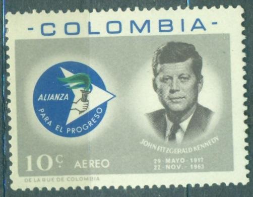 Колумбия 1962 г. Президент США Кеннеди негашеная**