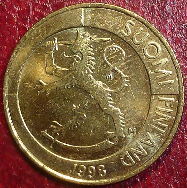Финляндия 1 марка 1998 года.
