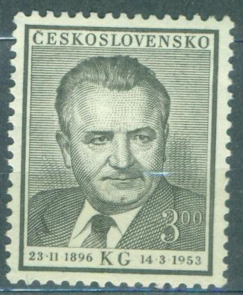 Чехословакия 1953  г.  Персоналии  Климент Готвальд траурная негашеная**