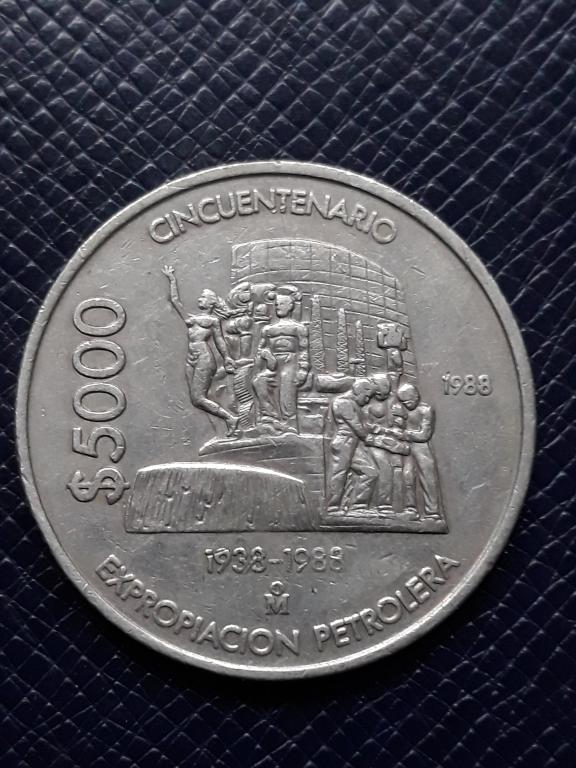 Мексика 5000 песо 1988 КМ 531