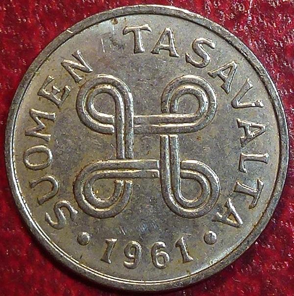 Финляндия 1 марка 1961 года.