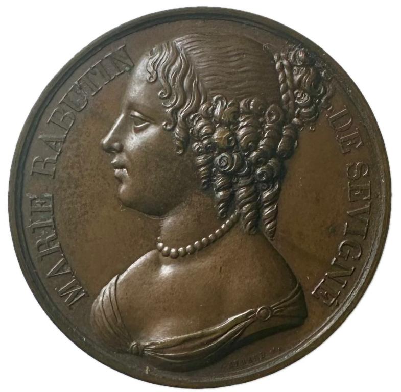 Франция медаль бронза 1816 год (v.Gayard) Мария Рабутин писательница Очень редкая!!!