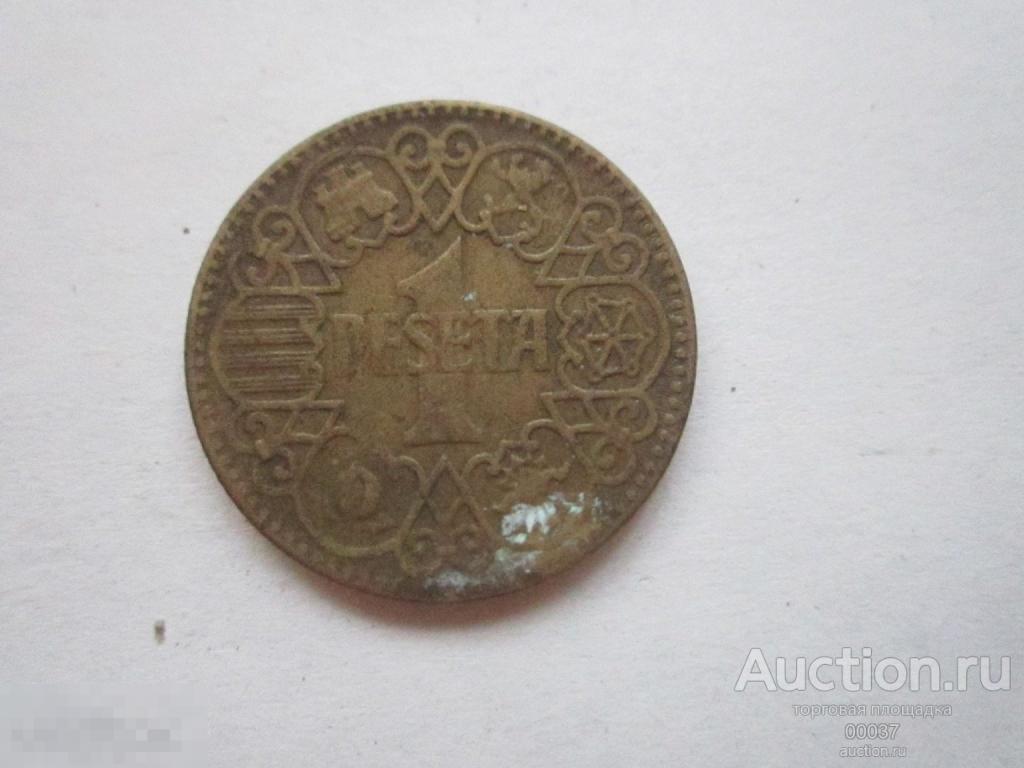 1944. Испания, 1 песета   KN12
